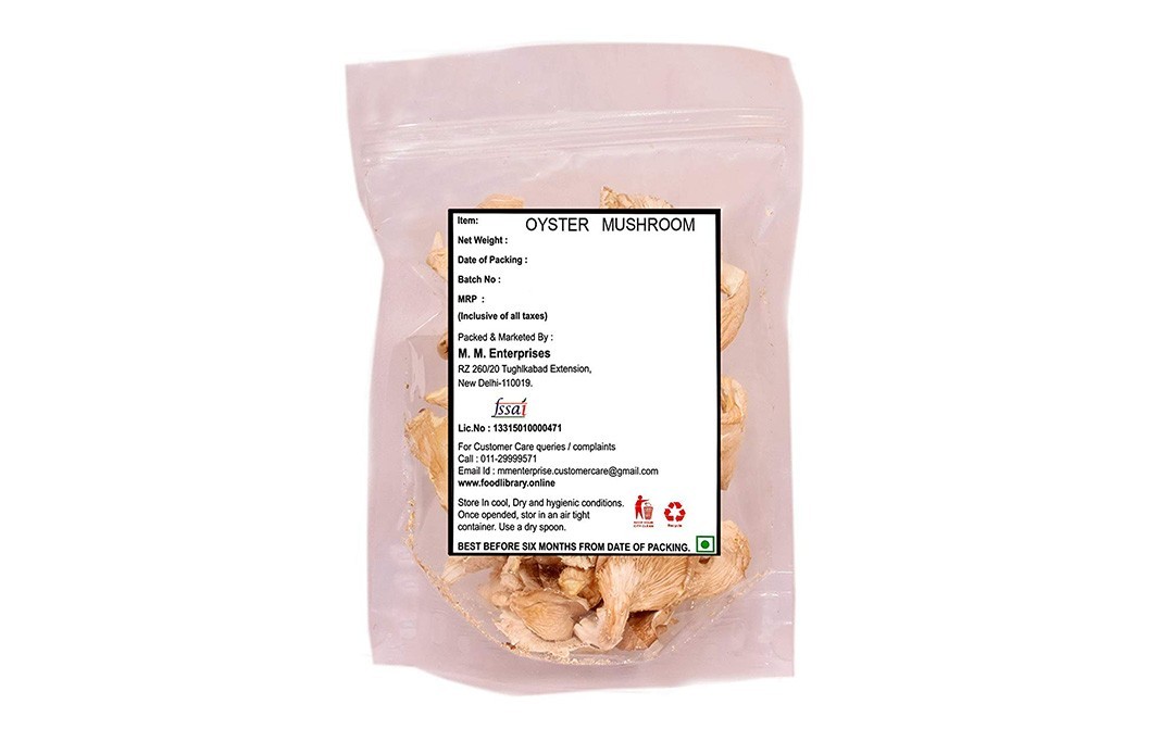 Food Library Dried Oyster Mushroom    Pack  200 grams